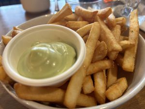 Fries with garlic aioli   at Nolita in Wellington