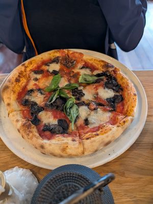 Pizza Margherita with Mushrooms at Nolita in Wellington