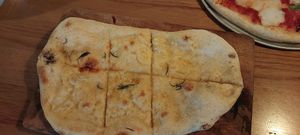 House flatbread- garlic and rosemary at Nolita in Wellington