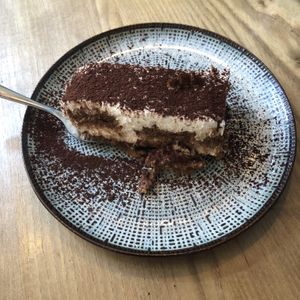 Vegan tiramisu   at Marcus Pizze Amore in Paris