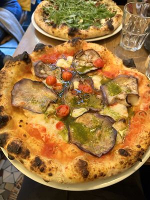Melazane pizza  at Marcus Pizze Amore in Paris