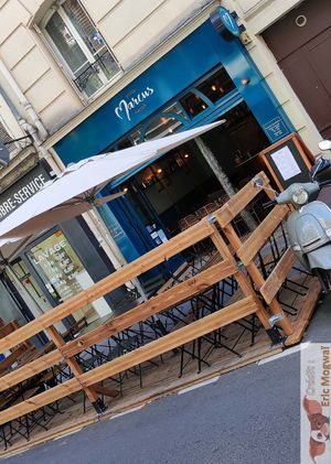 Facade with terrase at Marcus Pizze Amore in Paris