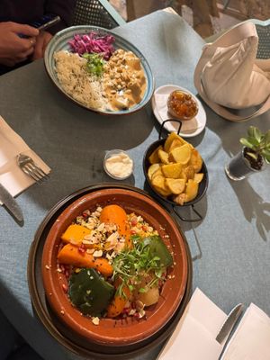 Vegetables couscous with potatos and vegan aioli  at MaduBar in Estepona