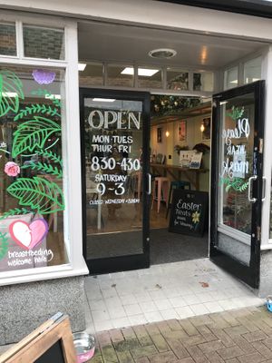Entrance at Fenn's Coffee House in Ormskirk