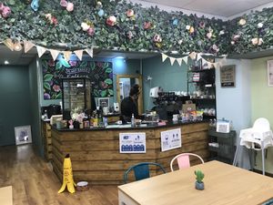 Counter at Fenn's Coffee House in Ormskirk