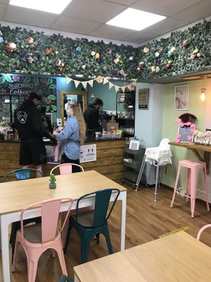 Seating area at Fenn's Coffee House in Ormskirk