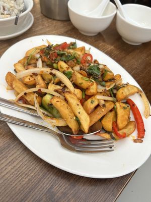 Chilli salt chips  at Chung Ying in Birmingham