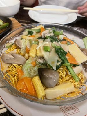 Dry noodle chow mein  at Chung Ying in Birmingham