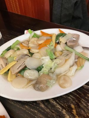 Stir fry garlic veggies  at Chung Ying in Birmingham