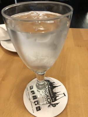 Glass of water  at Somewhere In Bangkok in Southington