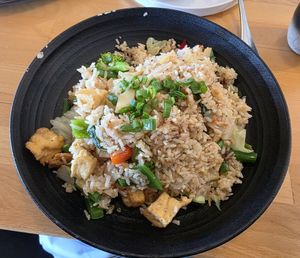 Fried rice with tofu at Somewhere In Bangkok in Southington