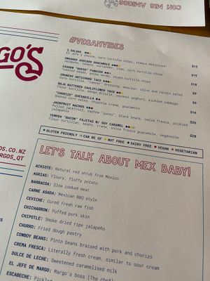 Vegan options  at Margo's in Queenstown