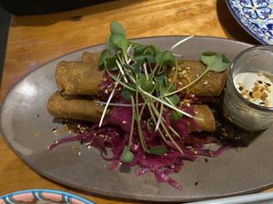 Taquitos (heavy on the cinnamon)   at Margo's in Queenstown