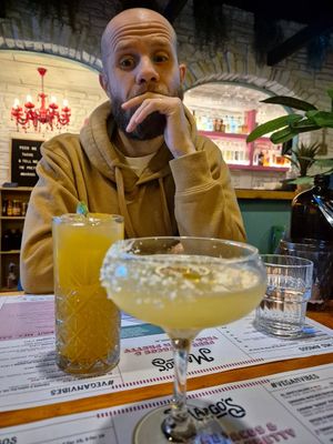 Mocktails (jalapeño pineapple, mango mule) at Margo's in Queenstown