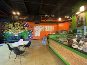 beautiful layout at Kwench Juice Cafe in Chattanooga