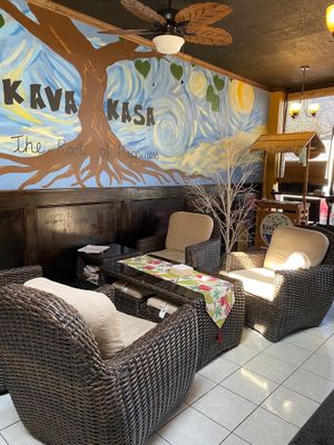 Relaxing  at Kava Kasa in Grand Rapids