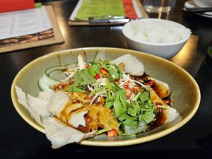 Sliced pork with garlic sauce at Chao 炒炒蔬食熱炒 in Taipei