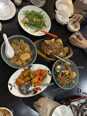 Fish filet, chicken & tofu  at Chao 炒炒蔬食熱炒 in Taipei