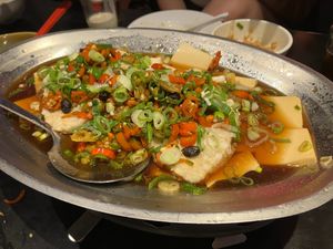Chopped chili cod fillet (C12) at Chao 炒炒蔬食熱炒 in Taipei