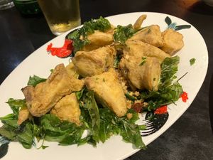 Crisy fried mushrooms (G5) at Chao 炒炒蔬食熱炒 in Taipei
