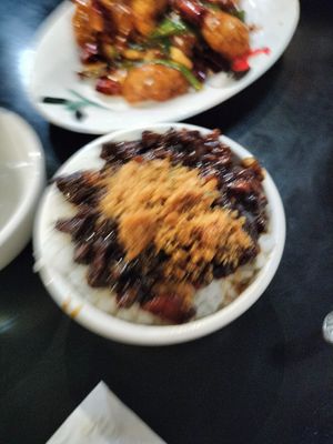 Terrible photo but this was so good!! at Chao 炒炒蔬食熱炒 in Taipei