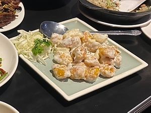 Pineapple shrimp (my friend said it tastes exactly like real shrimp)   at Chao 炒炒蔬食熱炒 in Taipei