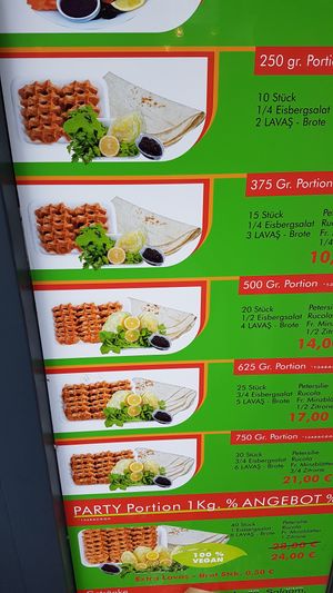 Menu2 at Çiğköftecim in Hanau