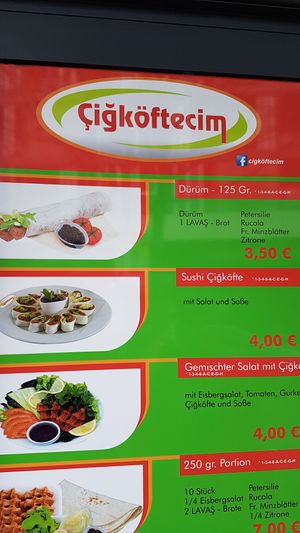 Menu1 at Çiğköftecim in Hanau