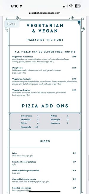 Menu 1 May 2024 at Franklins Bar & Eatery in Auckland