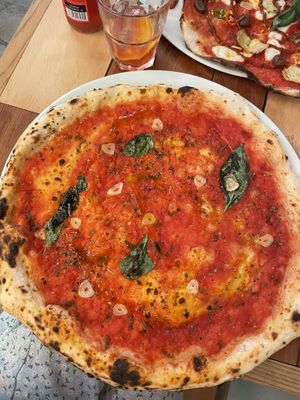 Red for Love (basically a pizza marinara)  at Disco Pizza in Luzern