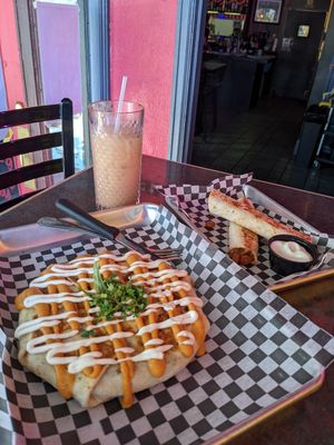 Crunchwrap + bean/cheese rollups at Terror Tacos in St Louis