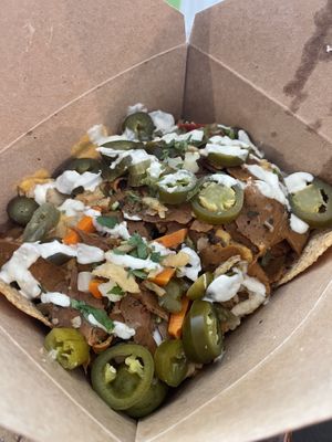 Seitanic Mob nachos (November nacho special)  at Terror Tacos in St Louis