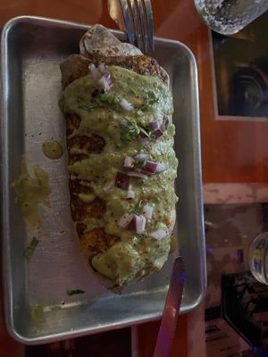 Green hatch slinger burrito   at Terror Tacos in St Louis