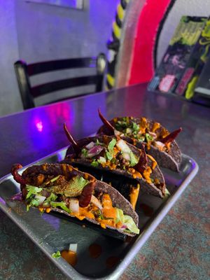 Everblack Taco Trio at Terror Tacos in St Louis
