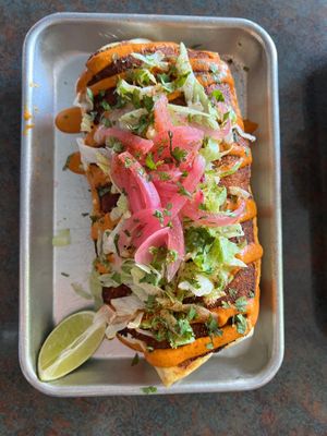 Chick’n Adobo Burrito at Terror Tacos in St Louis