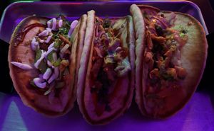 grilled chick'n fajita-lupa trio!  at Terror Tacos in St Louis