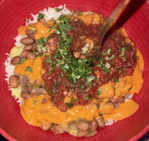 green chili rice & beans!  at Terror Tacos in St Louis