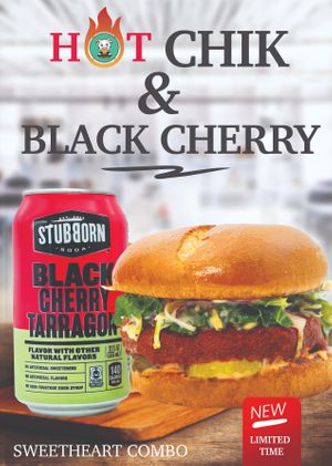 100% Vegan Hot Chik at Spotless Burgers in Upland