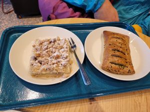 Apple sweet and spinach pastry at Schubert Bio & Vollwert Bäckerei - Co. KG in Augsburg