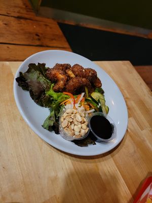 Vegan bang bang "shrimp" at Golden West Cafe in Baltimore