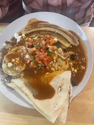 HUEVOS MOTULEÑOS  at Golden West Cafe in Baltimore