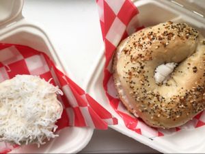 breakfast and the golden west window!  at Golden West Cafe in Baltimore