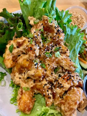 Bang bang shrimp lettuce wraps - one of my faves! at Golden West Cafe in Baltimore