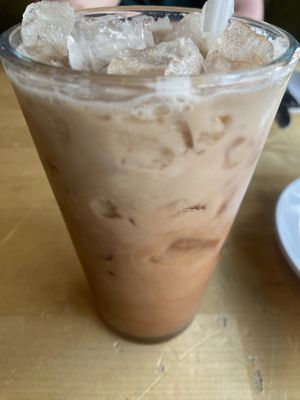 Chai latte with oat milkk  at Golden West Cafe in Baltimore