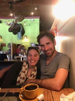 Eeeek the decor, but we’re cute at Golden West Cafe in Baltimore