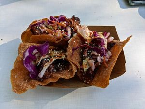 Bulgogi tacos. at Sunny's Backyard in Austin