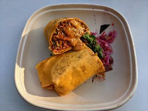 Spare rib wrap.  The bulgogi tacos highlight the "meat" flavor with more vigor. at Sunny's Backyard in Austin