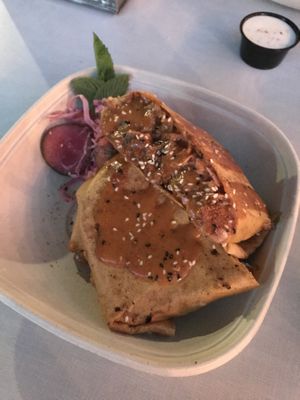 Spare rib wrap! Just wow. The rice in it is sooo good!!  at Sunny's Backyard in Austin