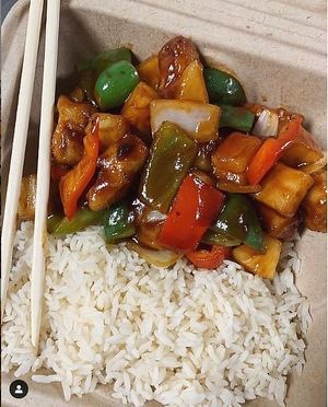 food at Lo Pans Kitchen by Plow Burger in Austin