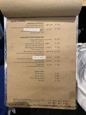 main courses  at Cosmic - Pasig in Pasig